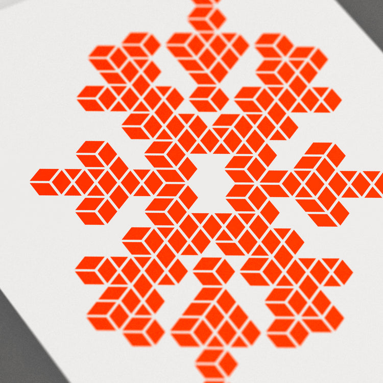 Pixel Snowflake (Grußkarte)