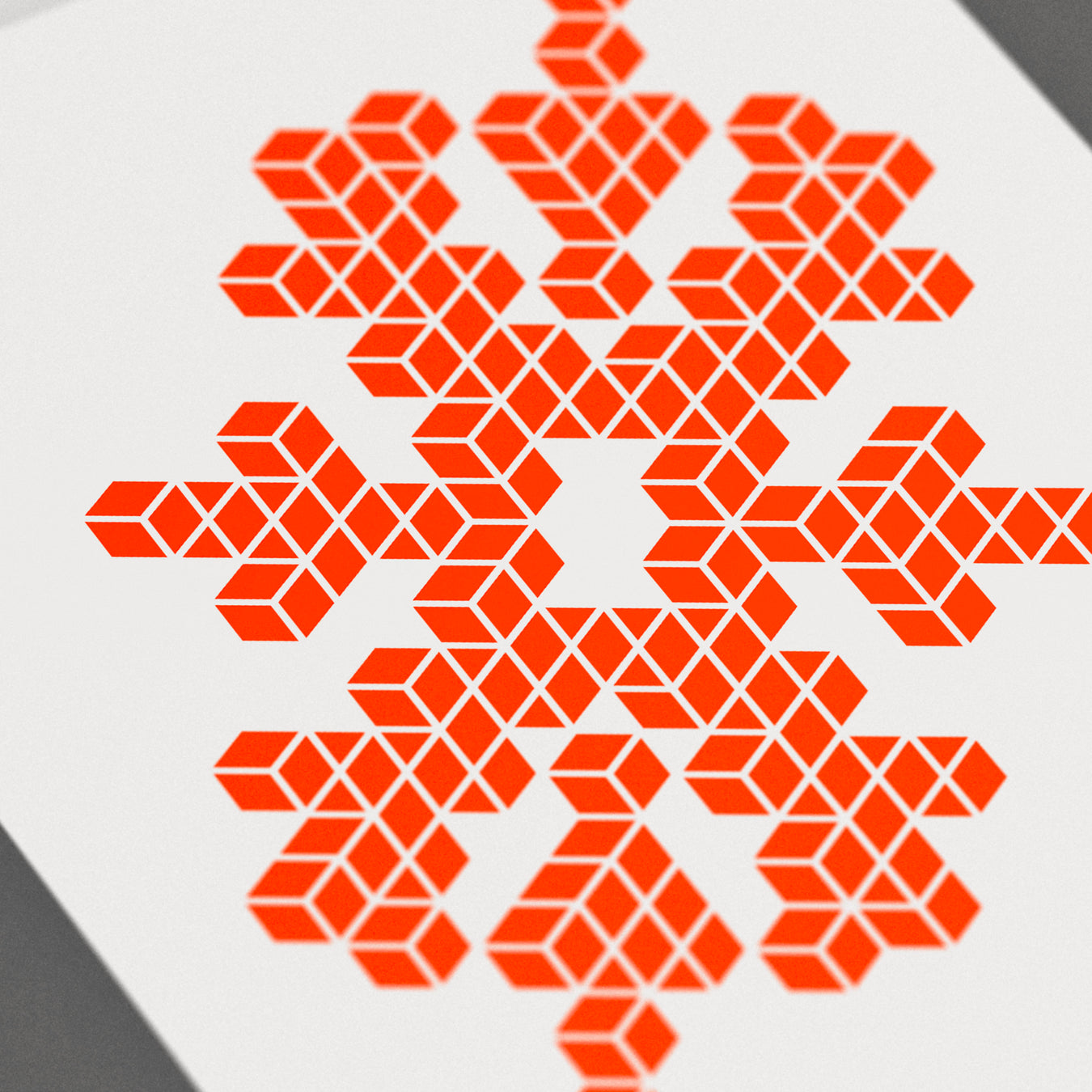 Pixel Snowflake (Grußkarte)