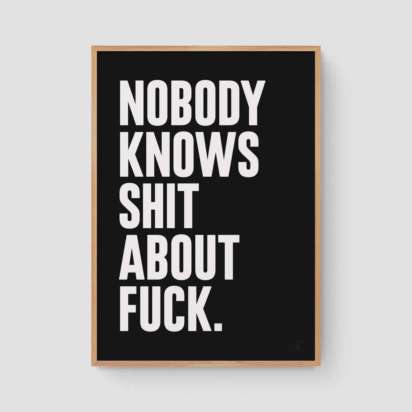 Nobody knows shit about fuck (W/B)
