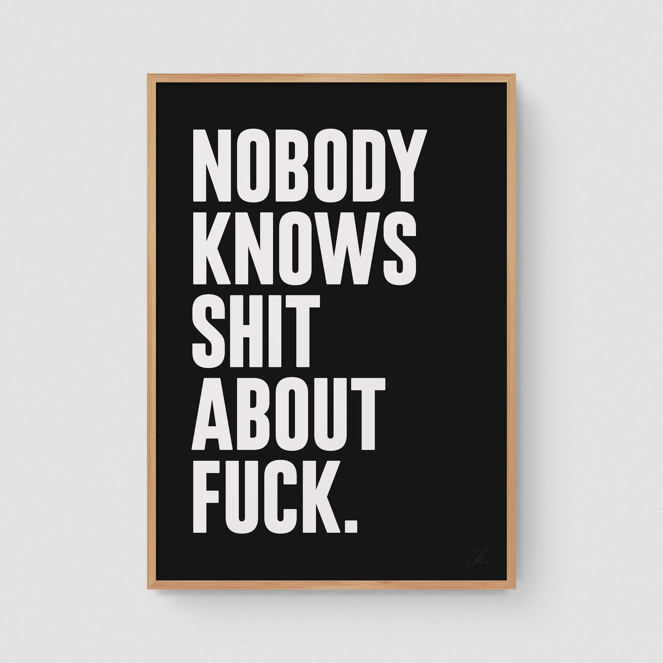 Nobody knows shit about fuck (W/B)