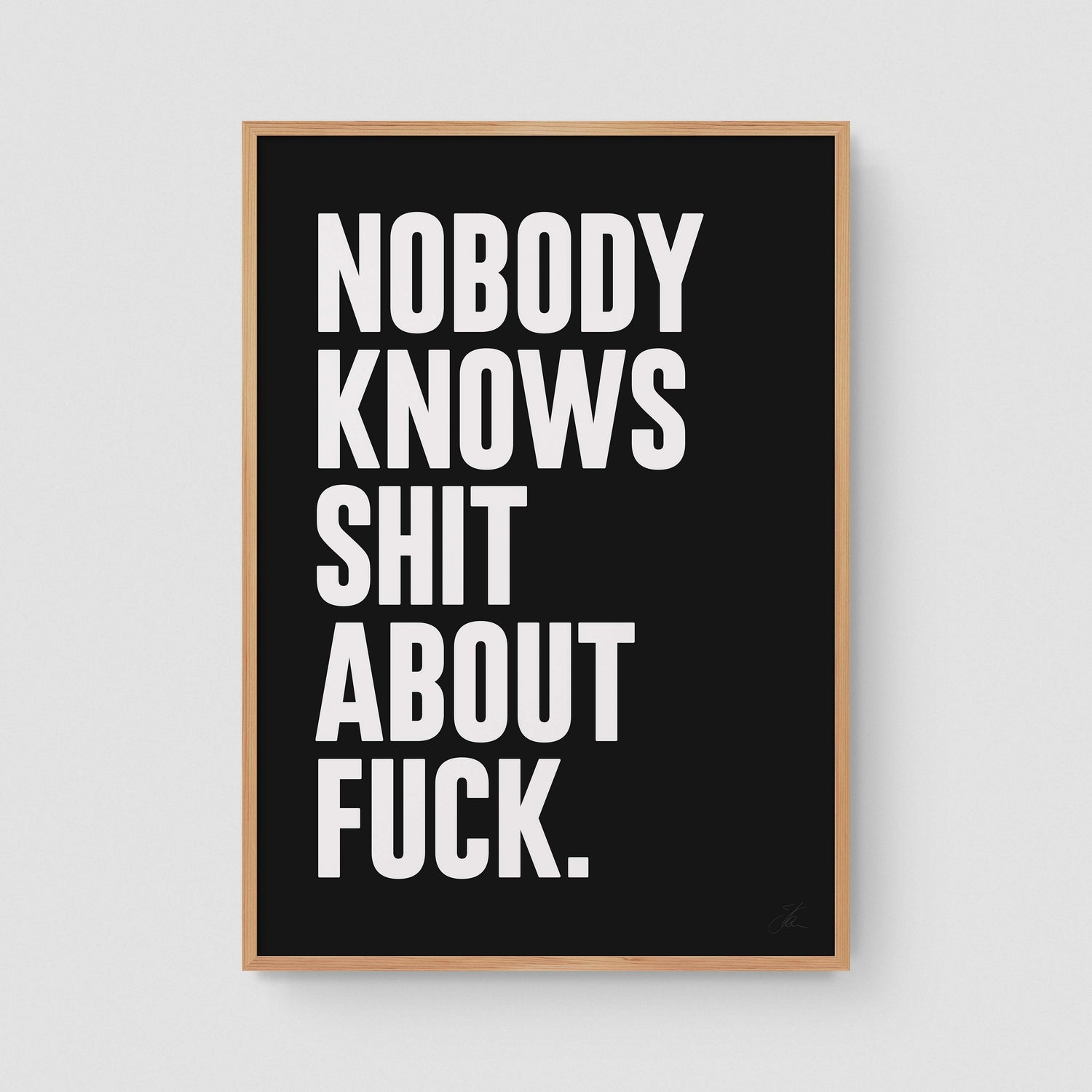 Nobody knows shit about fuck (W/B)