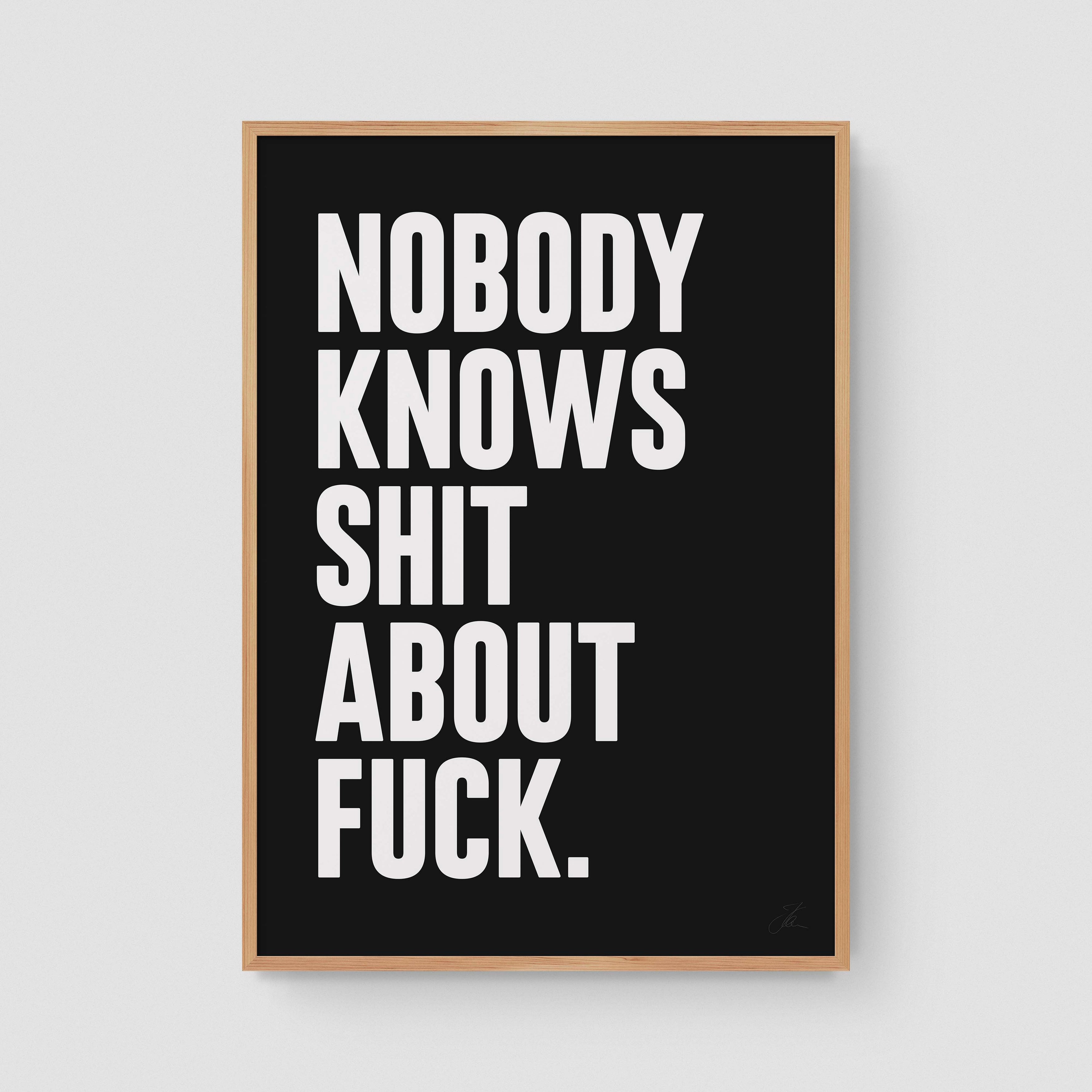 Nobody knows shit about fuck (W/B)