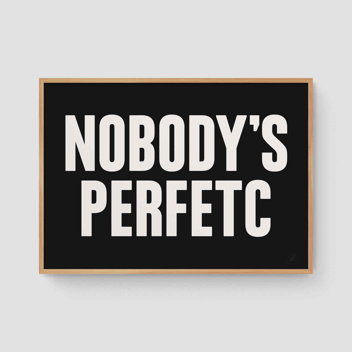 Nobody's perfetc (W/B)