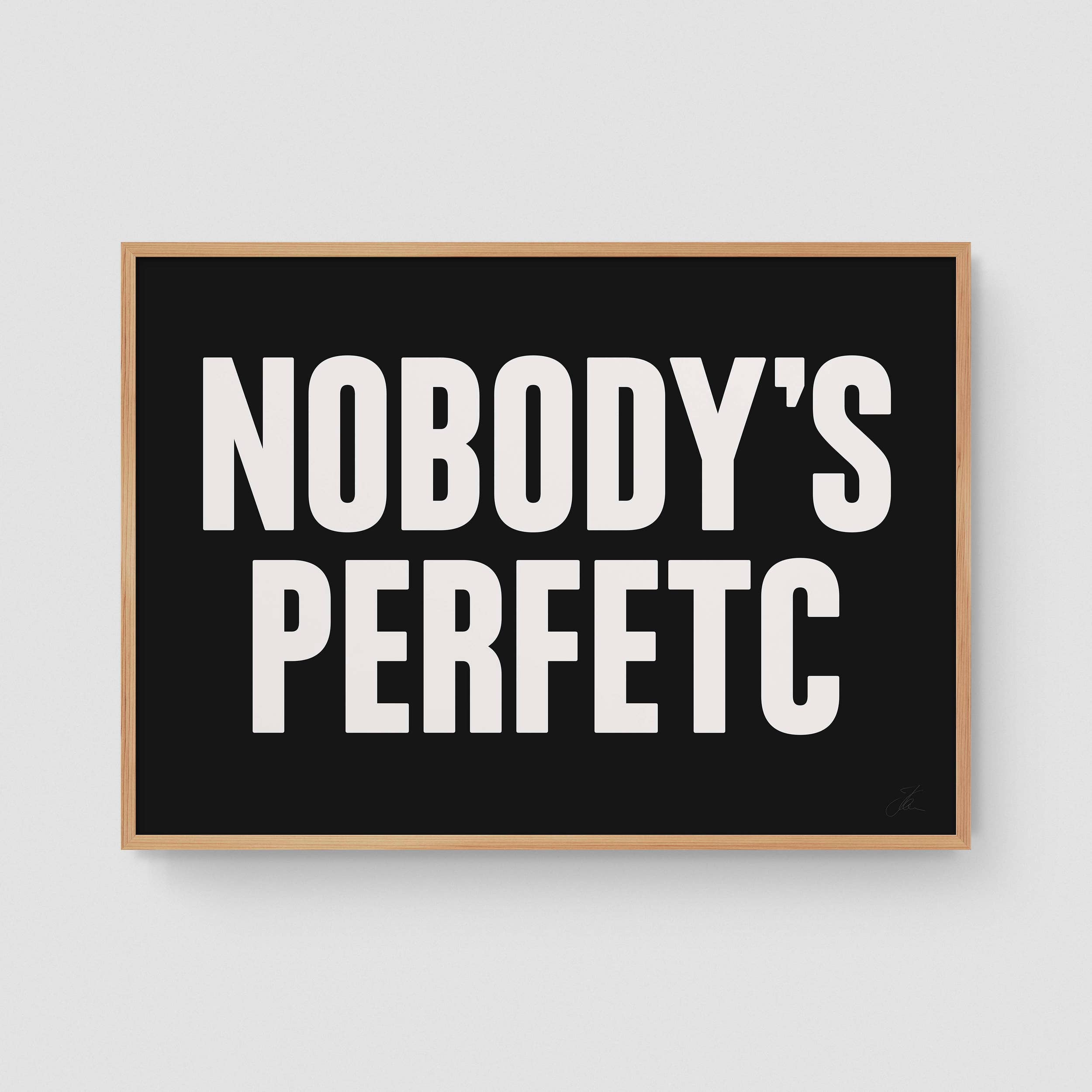 Nobody's perfetc (W/B)