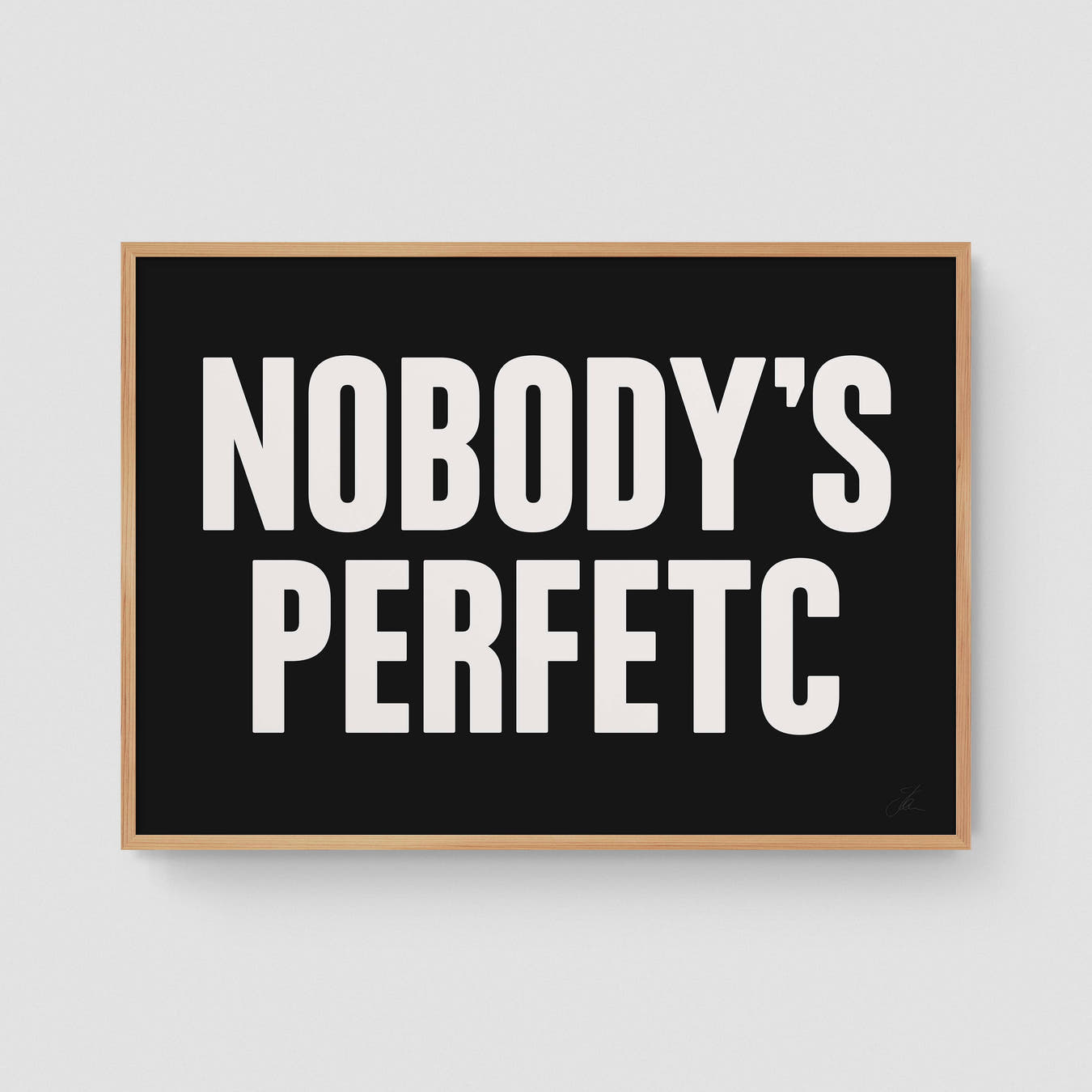 Nobody's perfetc (W/B)
