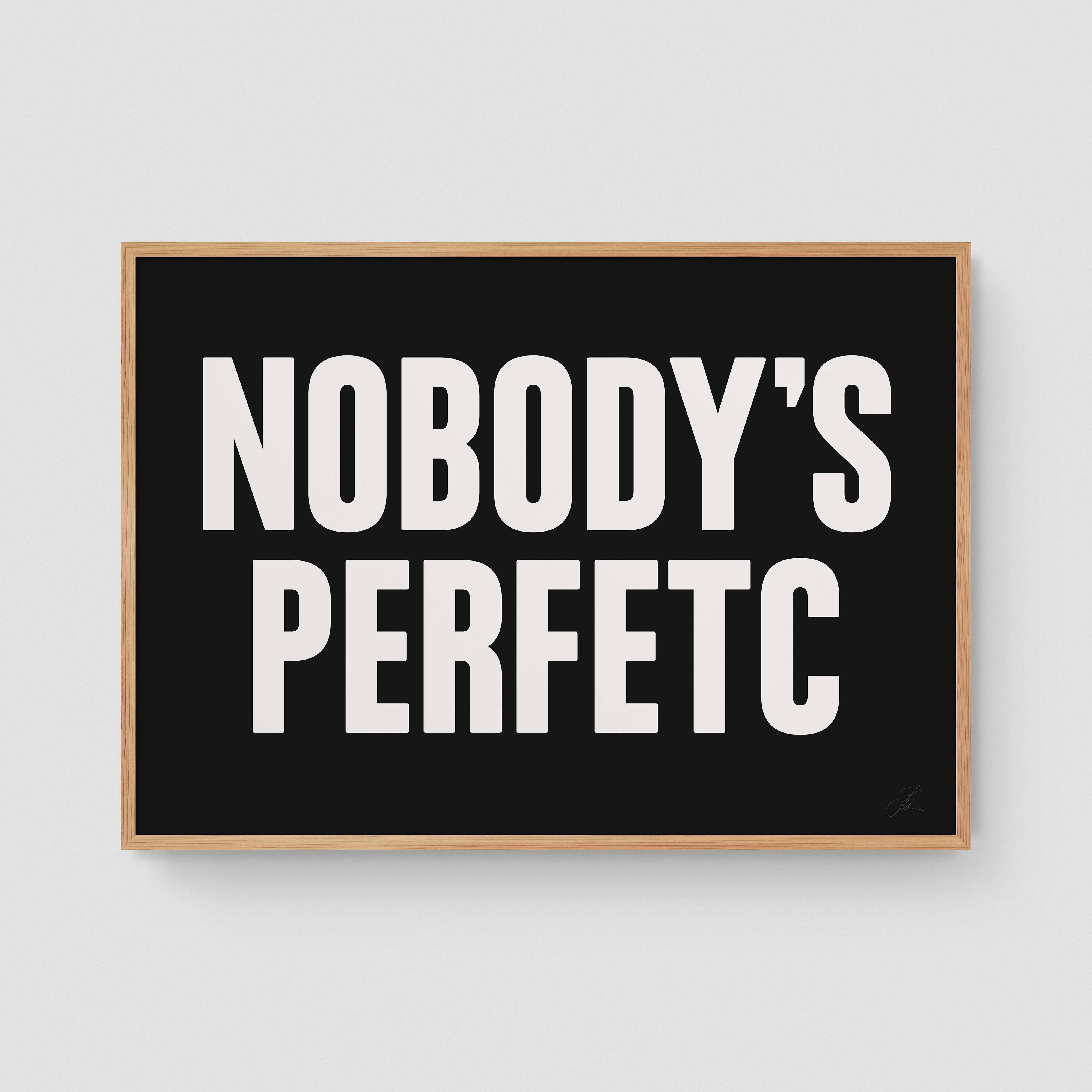 Nobody's perfetc (W/B)