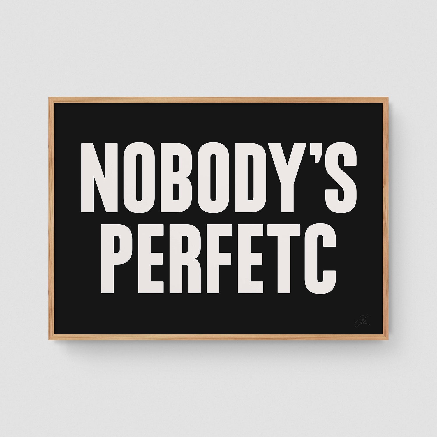 Nobody's perfetc (W/B)