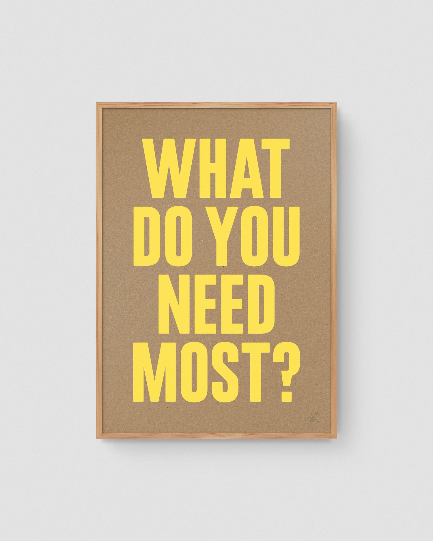 What do you need most? (Kraft)
