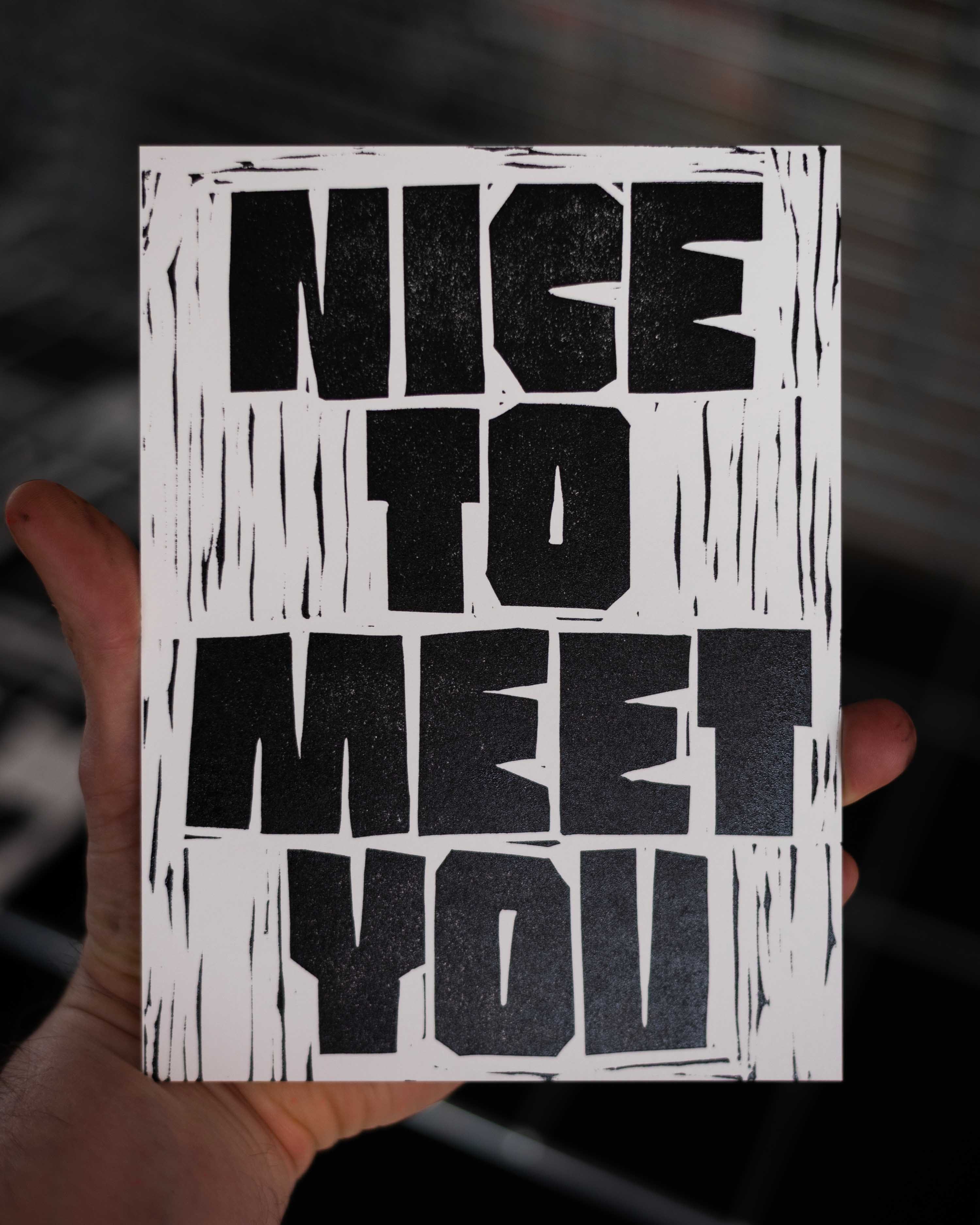 Nice to meet you (Grußkarte)
