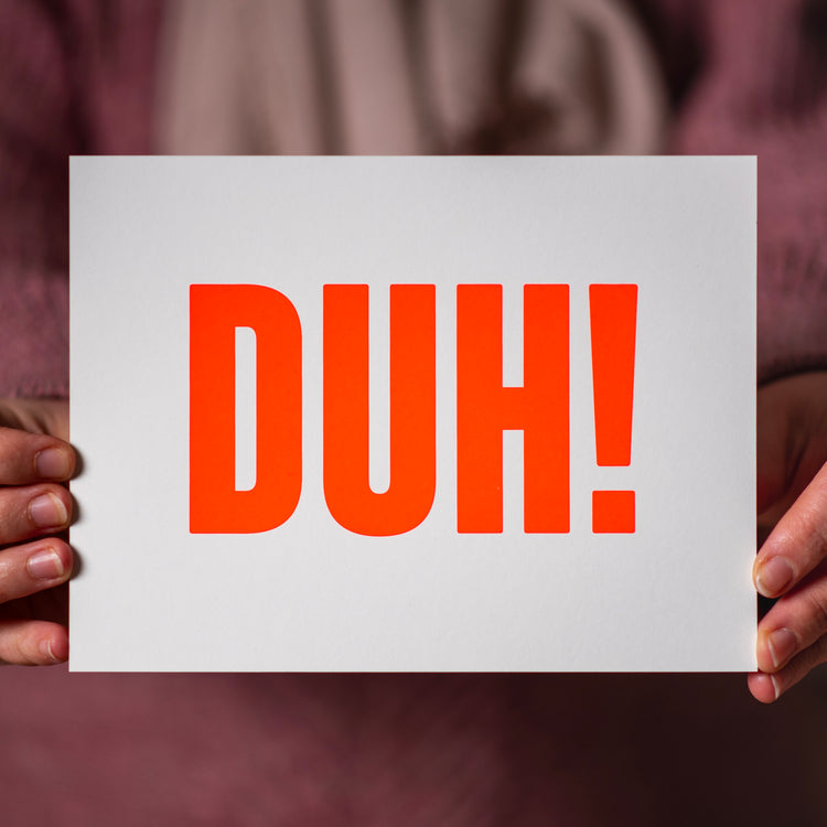 Duh! (Grußkarte/Neon)
