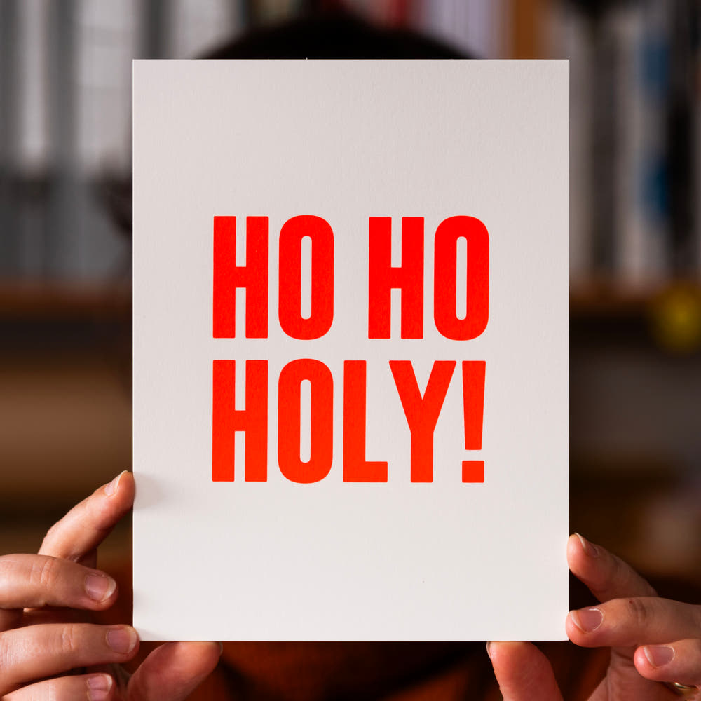 Ho ho holy (Grußkarte/Neon)