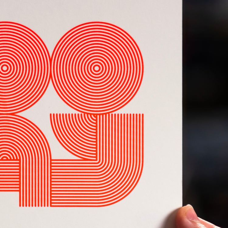 Hooray (Grußkarte/Neon)