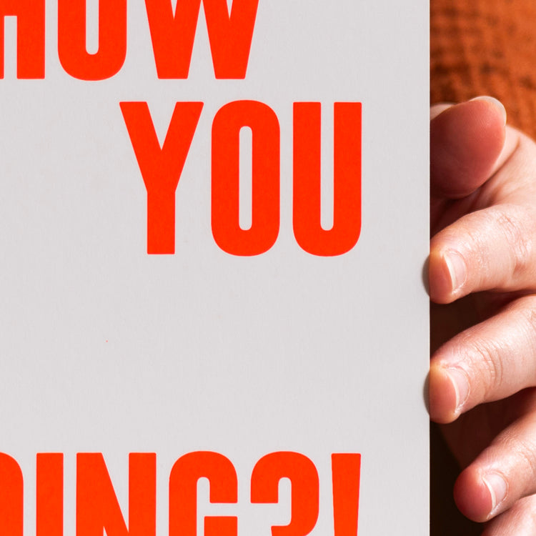How you doing?! (Grußkarte/Neon)