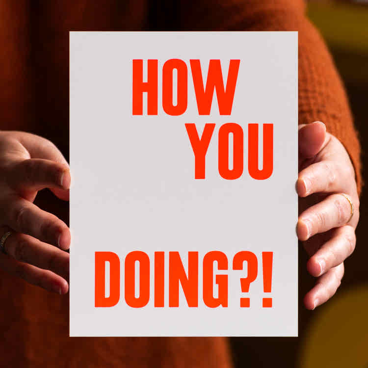 How you doing?! (Grußkarte/Neon)
