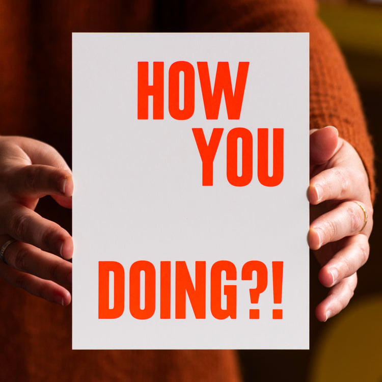How you doing?! (Grußkarte/Neon)