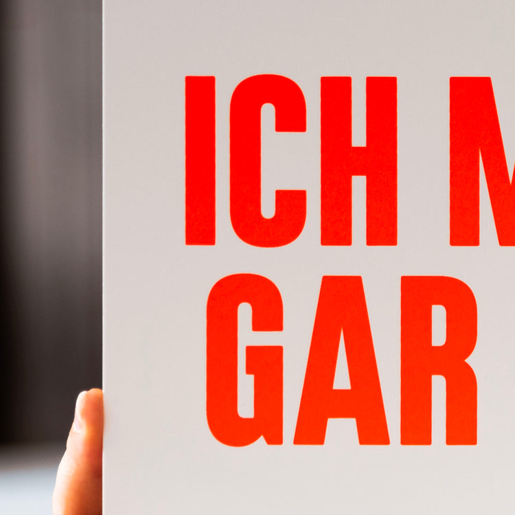 Ich muss gar nix! (Grußkarte/Neon)