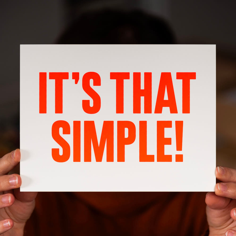 It's that simple! (Grußkarte/Neon)