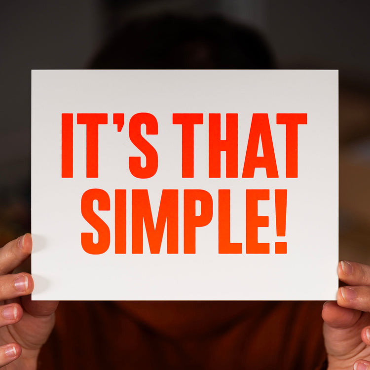It's that simple! (Grußkarte/Neon)