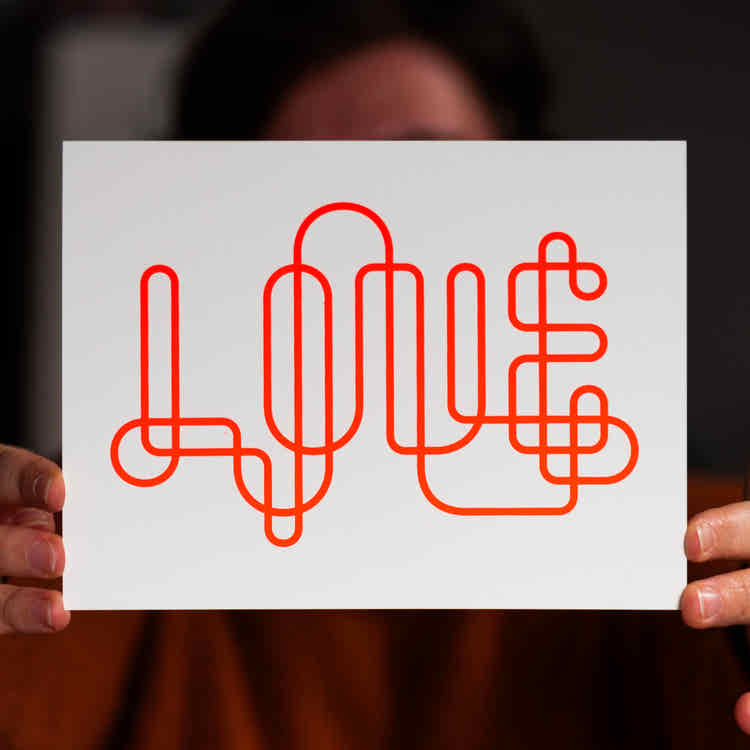 Love (Grußkarte/Neon)