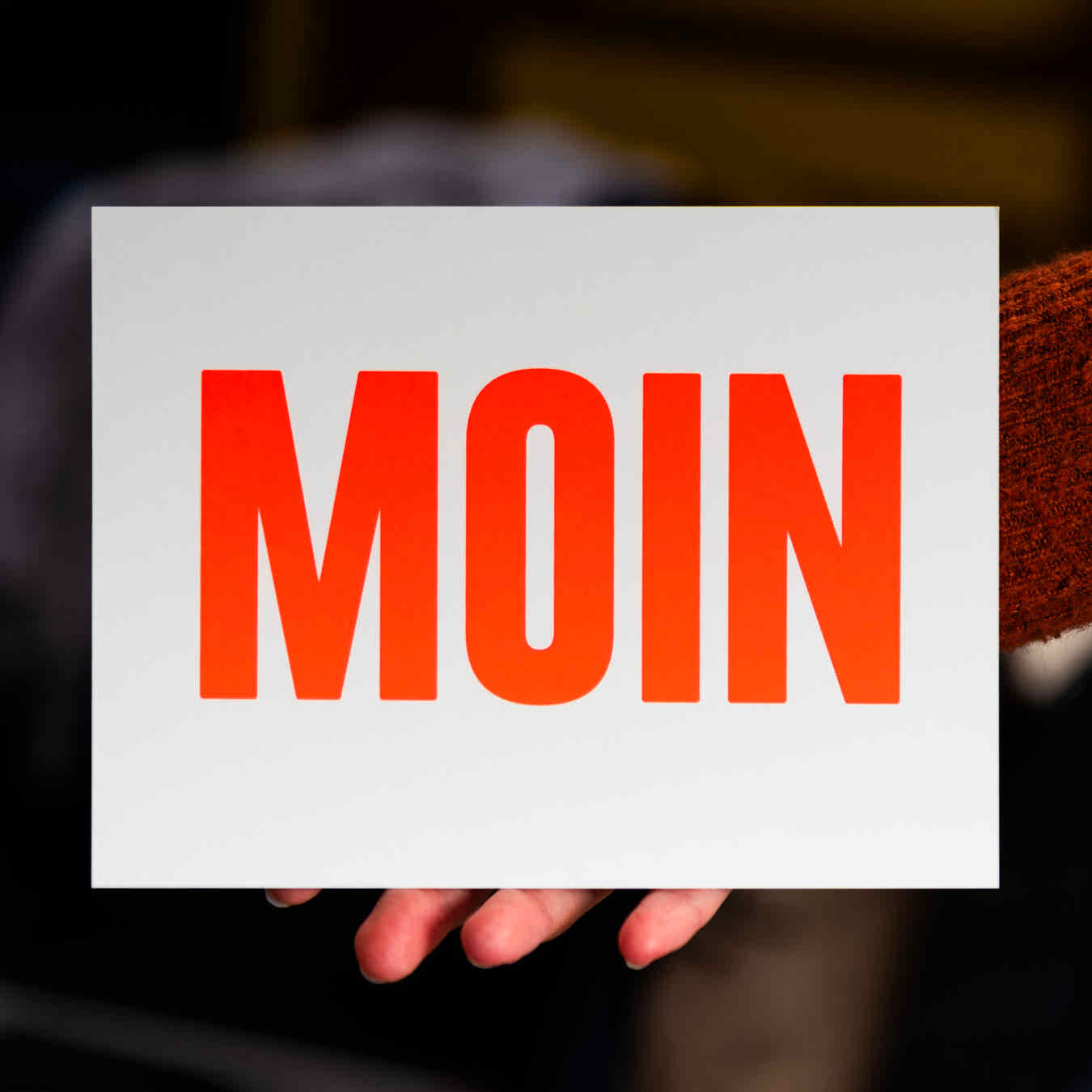 Moin (Grußkarte/Neon)