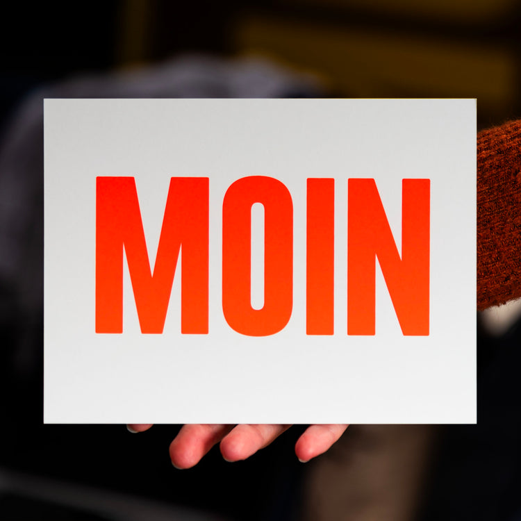 Moin (Grußkarte/Neon)