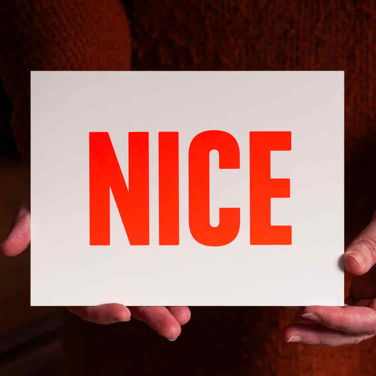 Nice (Grußkarte/Neon)