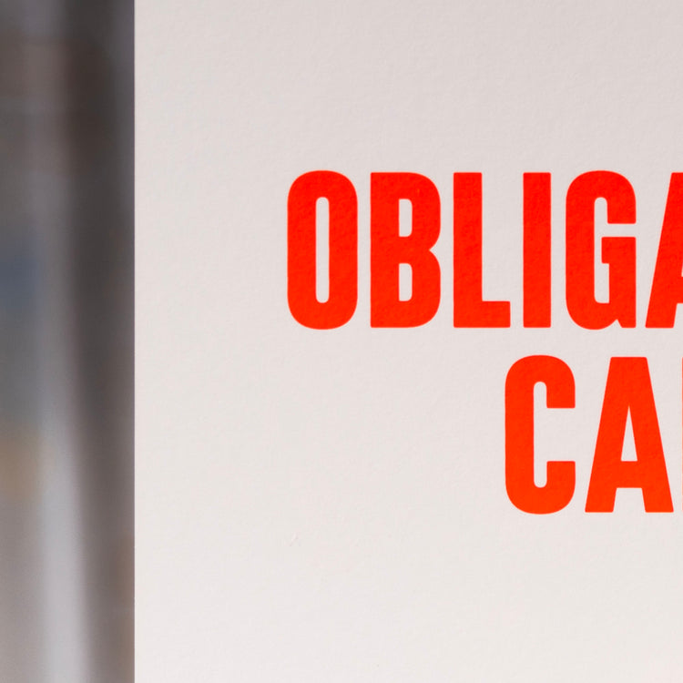 Obligatory card (Grußkarte/Neon)