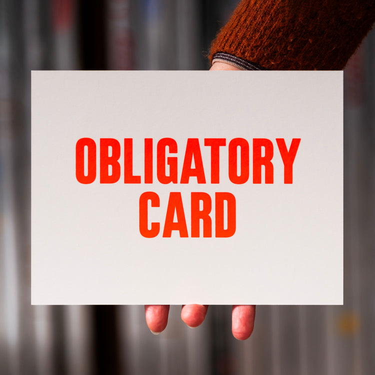 Obligatory card (Grußkarte/Neon)