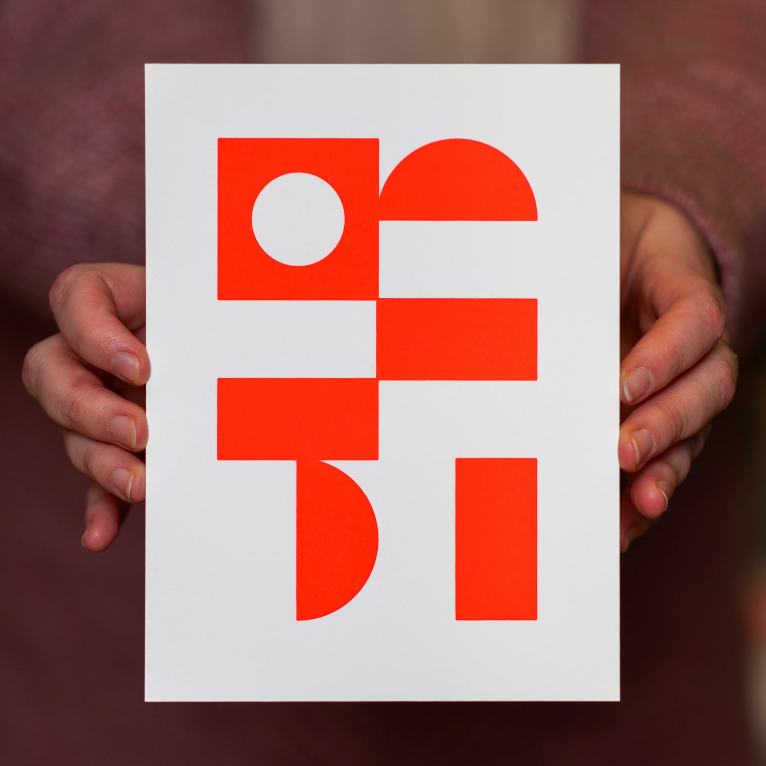 rndm#3002 (Grußkarte/Neon)