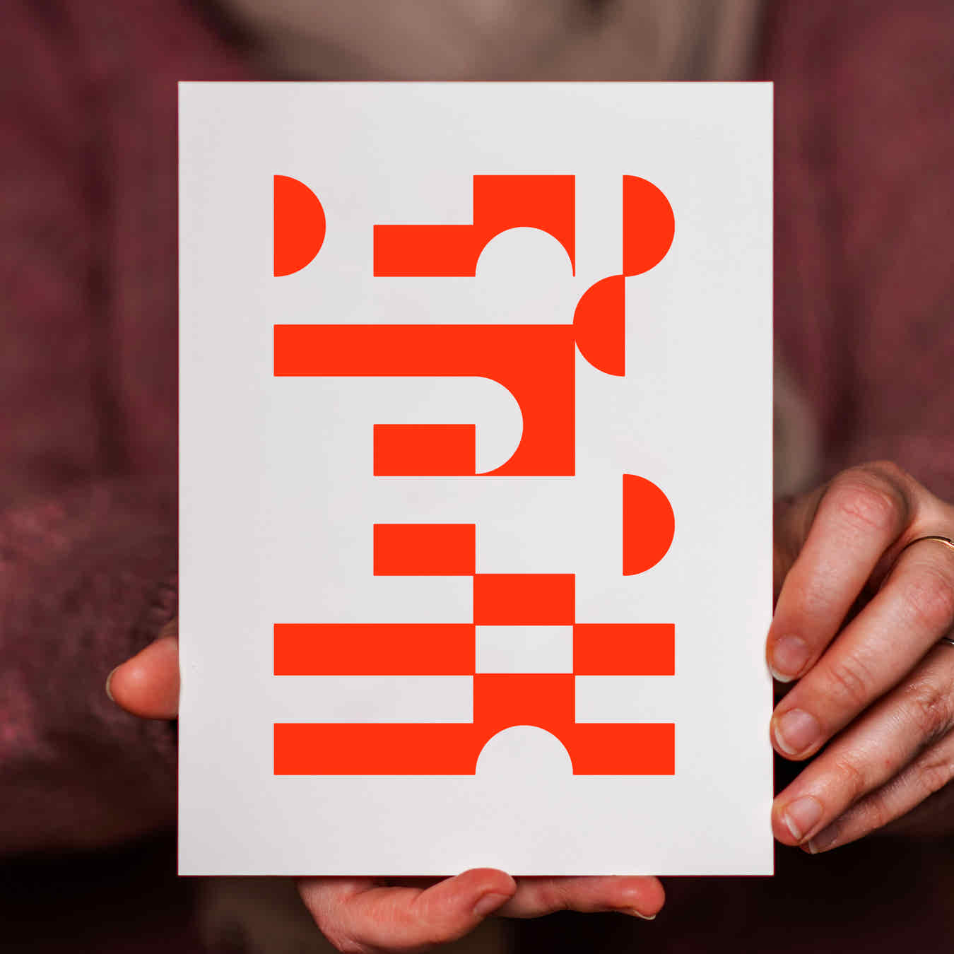 rndm#4206 (Grußkarte/Neon)