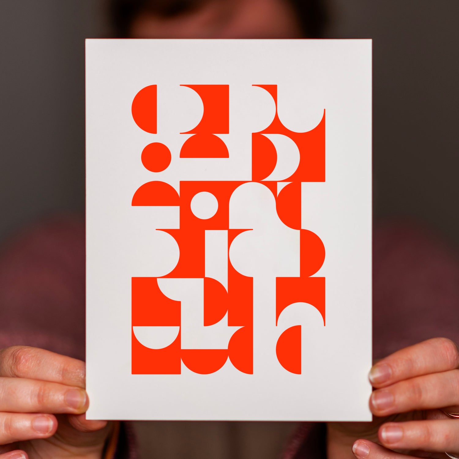 rndm#8402 (Grußkarte/Neon)