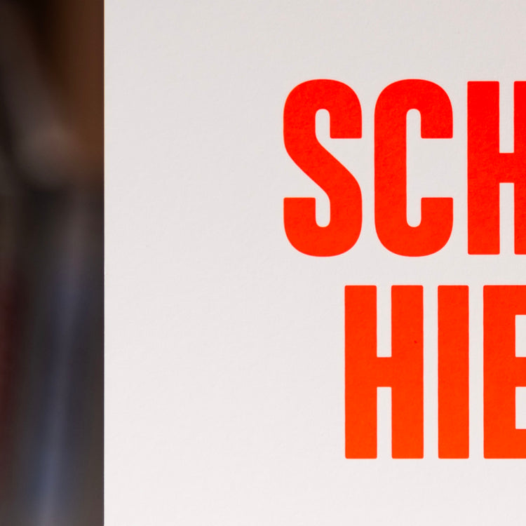 Schön hier! (Grußkarte/Neon)