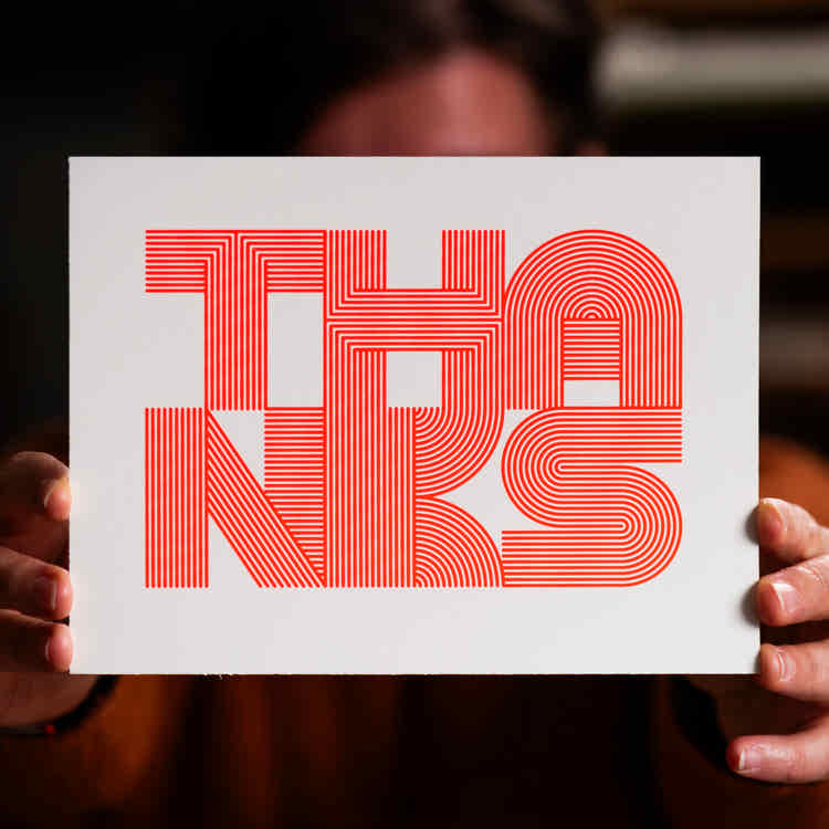 Thanks (Grußkarte/Neon)