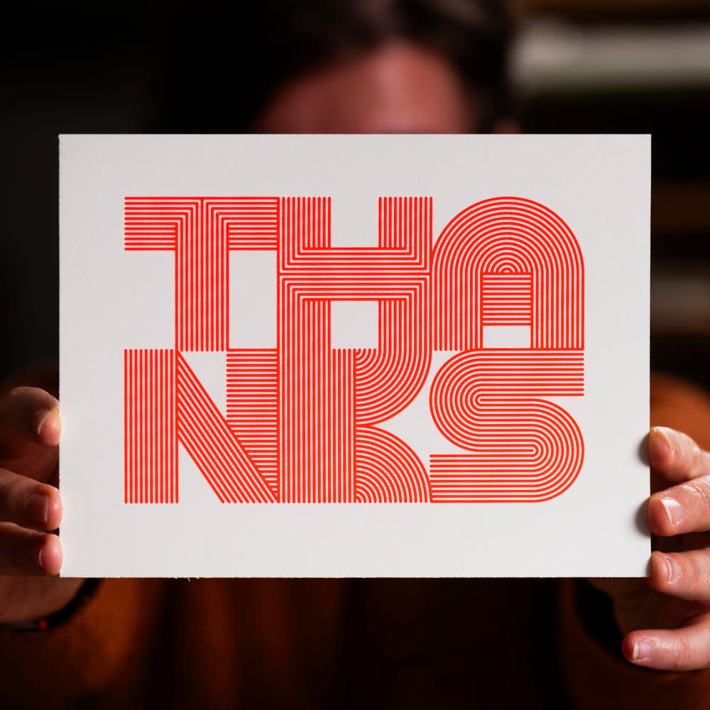 Thanks (Grußkarte/Neon)