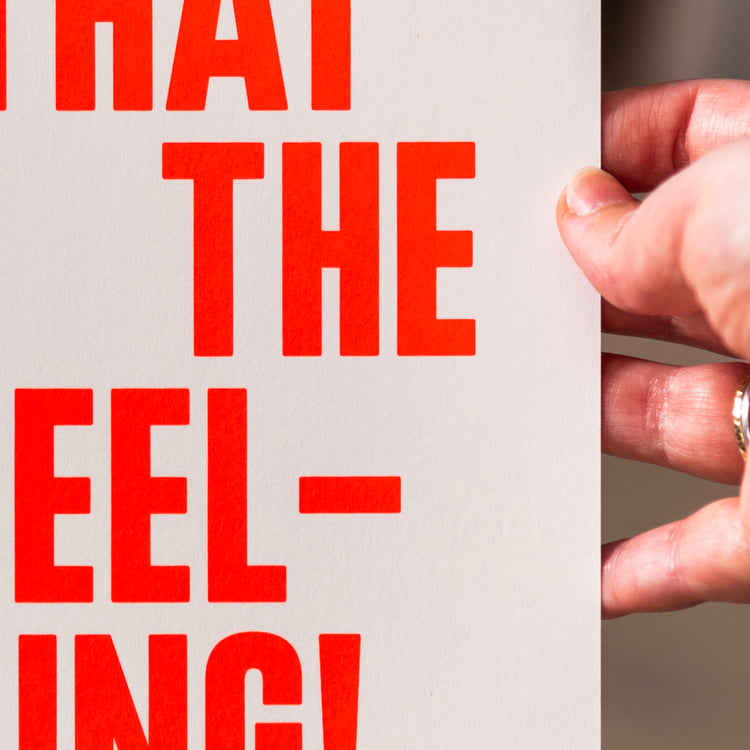 That's the feeling! (Grußkarte/Neon)