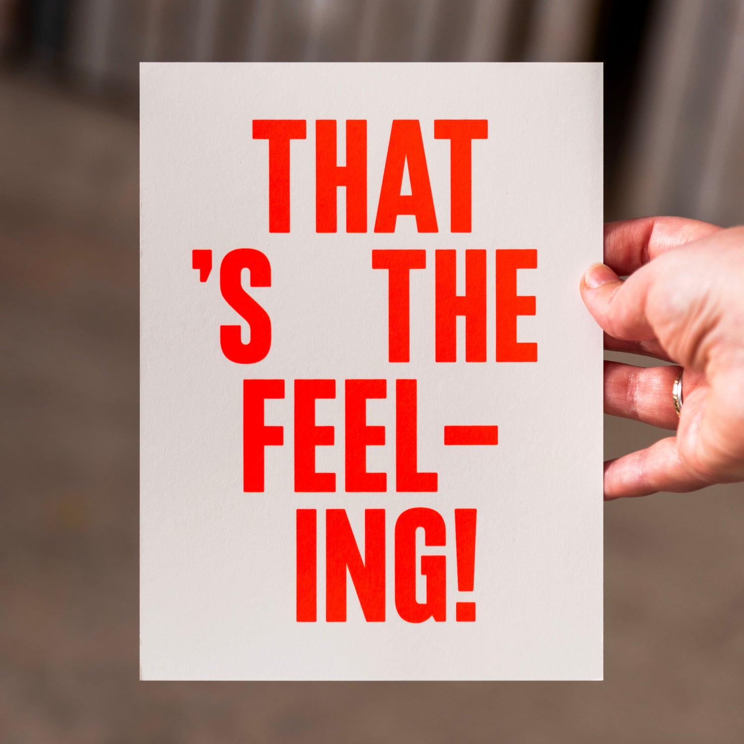 That's the feeling! (Grußkarte/Neon)