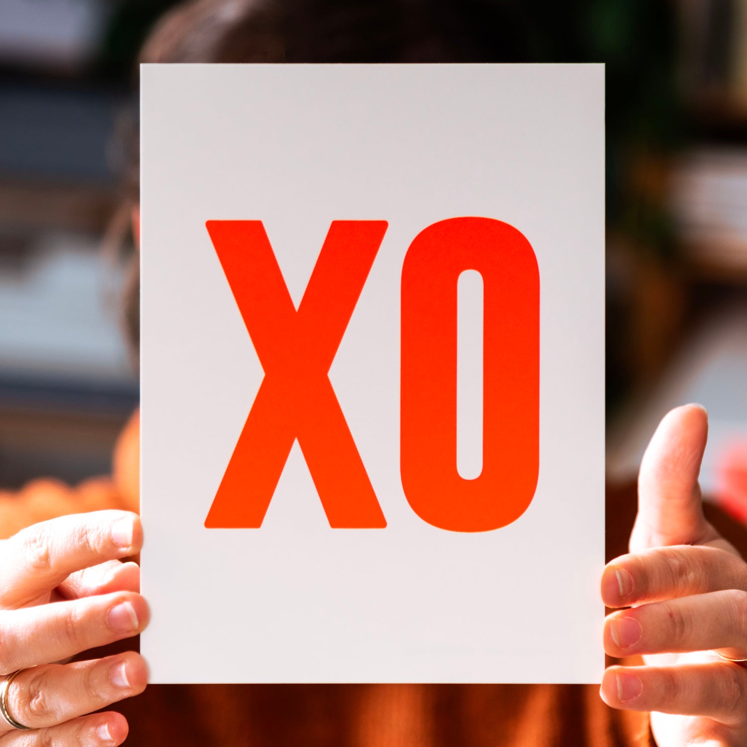 XO (Grußkarte/Neon)