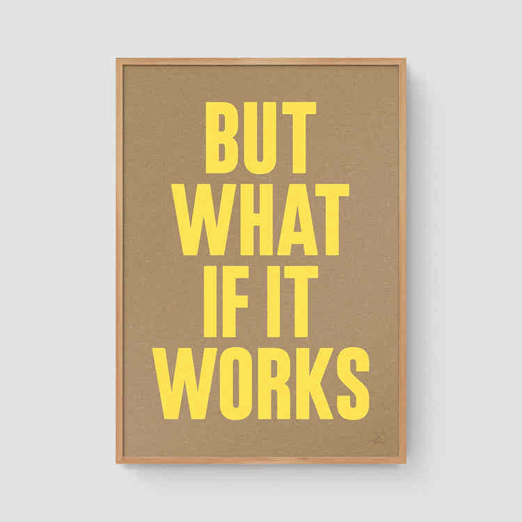 But what if it works (Kraft)