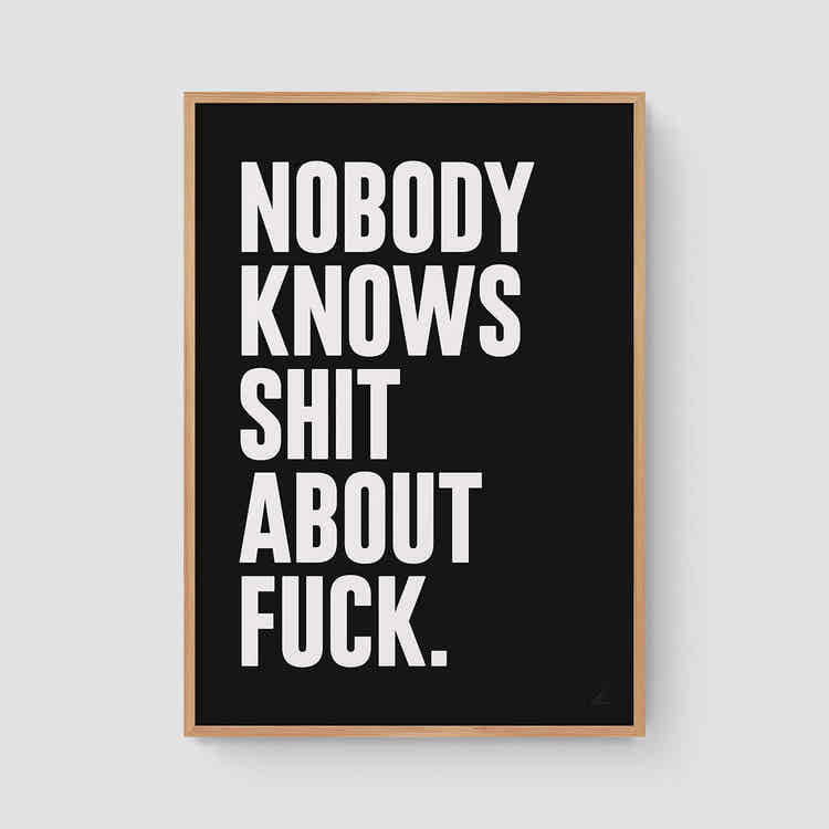 Nobody knows shit about fuck (W/B)