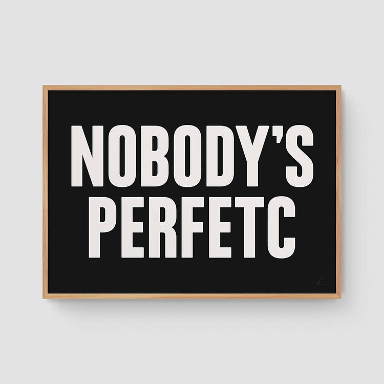Nobody's perfetc (W/B)