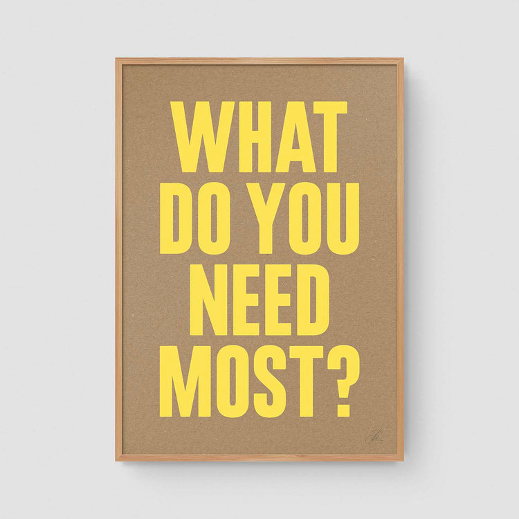 What do you need most? (Kraft)