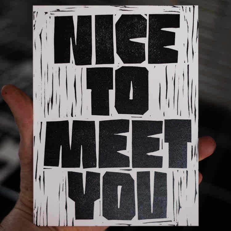 Nice to meet you (Grußkarte)