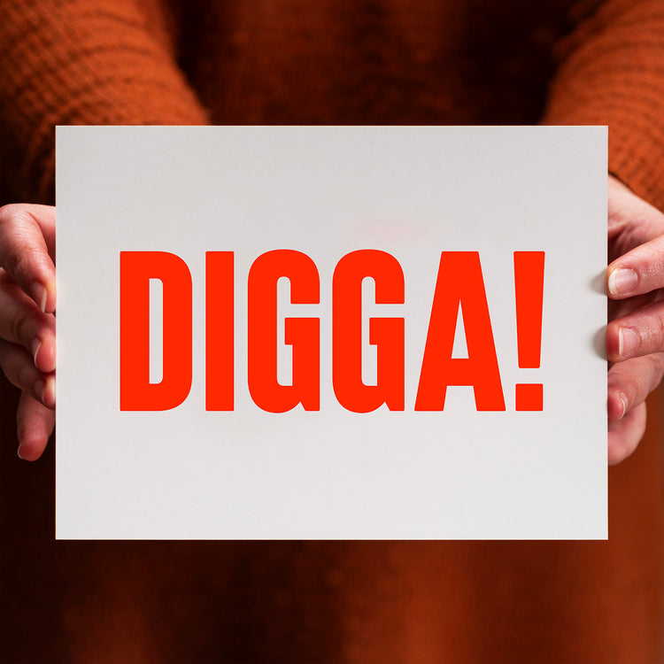Digga! (Grußkarte/Neon)