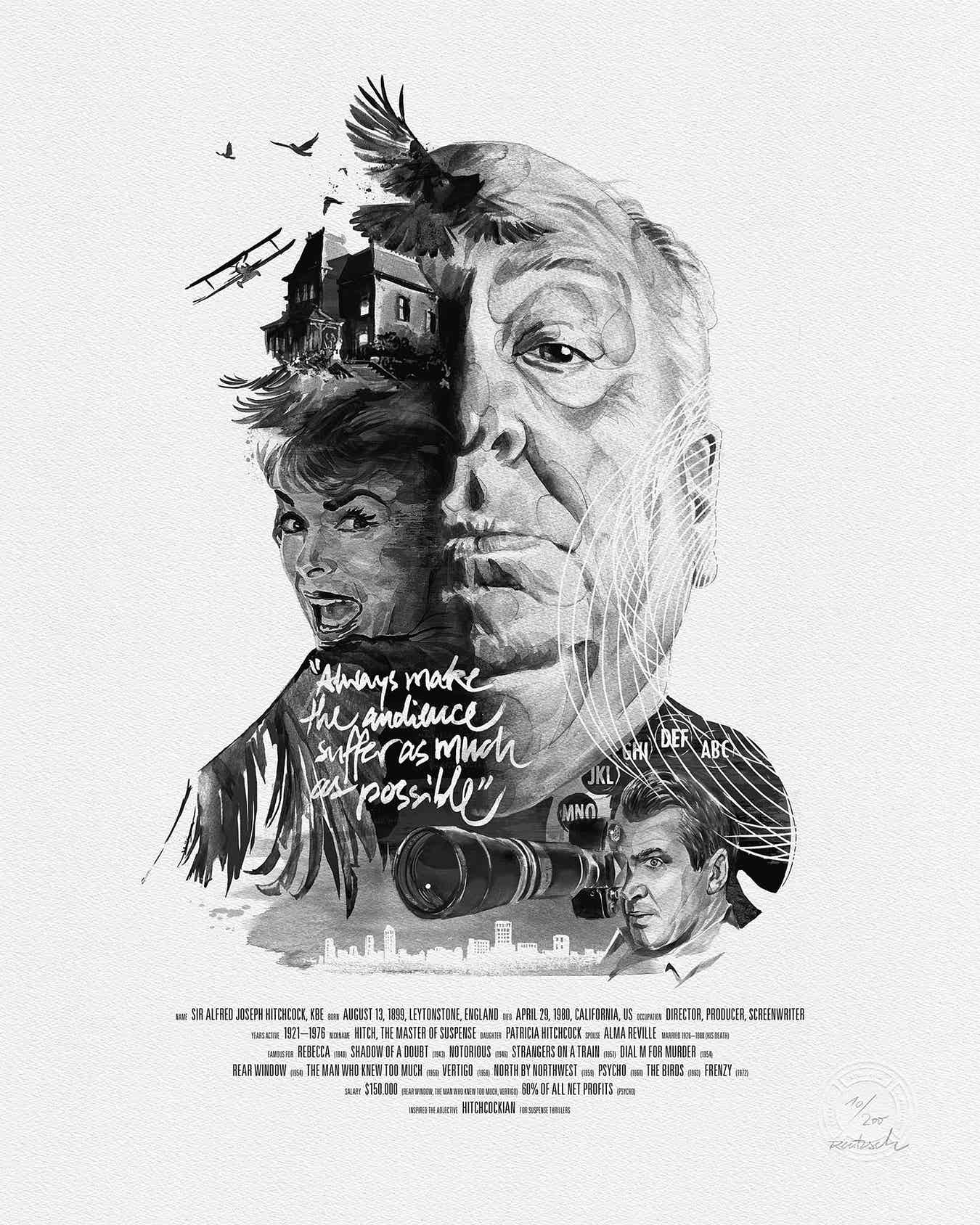 Movie Director Portrait – Alfred Hitchcock
