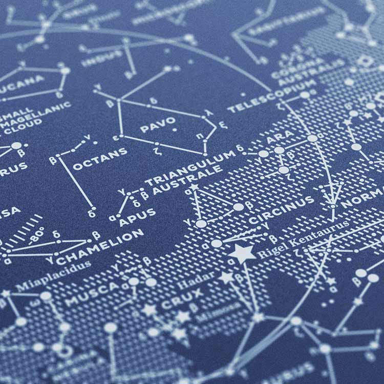 Steller Map Stellar Maps / Night Sky Prints, Silkscreen Print – Stellavie