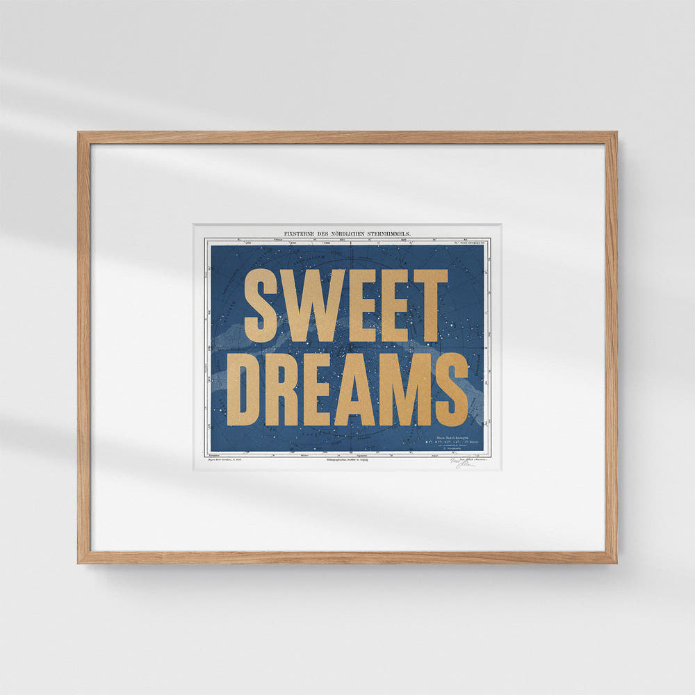 Sweet Dreams — Typography X Ephemera (Gold)