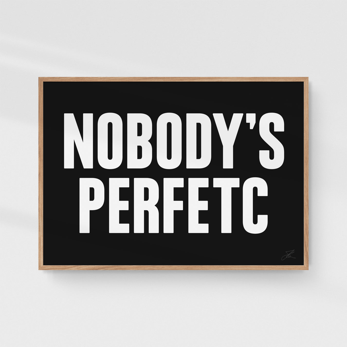 Nobody's perfetc (W/B)