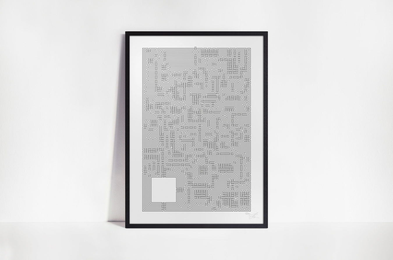 Maze (Black/Creme-White)